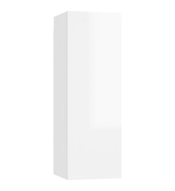 Ensemble de meubles TV 4 pcs Blanc brillant Aggloméré