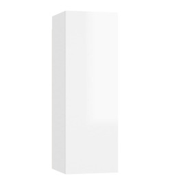 Ensemble de meubles TV 5 pcs Blanc brillant Aggloméré