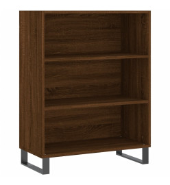 Buffet haut Chêne marron 69,5x34x180 cm Bois d'ingénierie