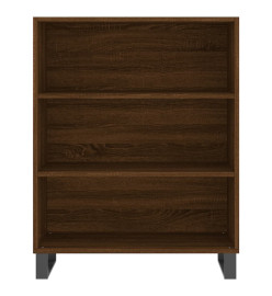 Buffet haut Chêne marron 69,5x34x180 cm Bois d'ingénierie