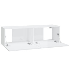 Ensemble de meubles TV 8 pcs Blanc brillant Bois d'ingénierie