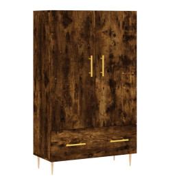 Buffet haut chêne fumé 69,5x31x115 cm bois d'ingénierie