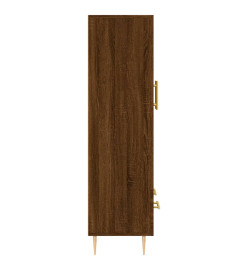 Buffet haut chêne marron 69,5x31x115 cm bois d'ingénierie