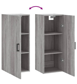 Armoire murale sonoma gris 34,5x34x90 cm