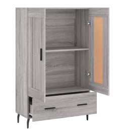 Buffet haut sonoma gris 69,5x31x115 cm bois d'ingénierie