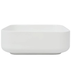 Lavabo carré Céramique Blanc 39x39x13,5 cm