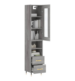 Buffet haut Sonoma gris 34,5x34x180 cm Bois d'ingénierie