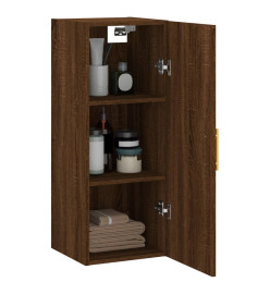 Armoire murale chêne marron 34,5x34x90 cm