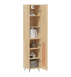 Buffet haut Chêne sonoma 34,5x34x180 cm Bois d'ingénierie