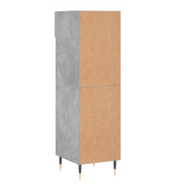 Armoire à chaussures gris béton 30x35x105 cm bois d'ingénierie