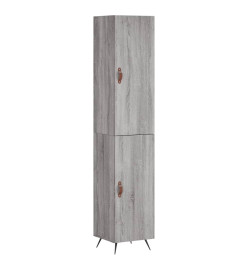 Buffet haut Sonoma gris 34,5x34x180 cm Bois d'ingénierie