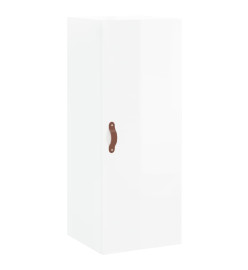 Armoire murale blanc brillant 34,5x34x90 cm