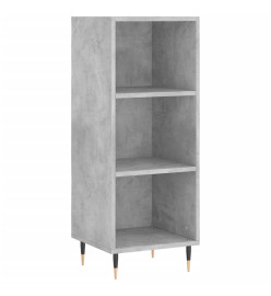 Buffet haut Gris béton 34,5x34x180 cm Bois d'ingénierie