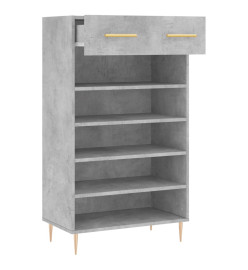 Armoire à chaussures gris béton 60x35x105 cm bois d'ingénierie