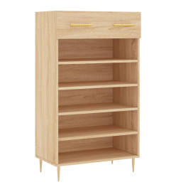 Armoire à chaussures chêne sonoma 60x35x105cm bois d'ingénierie