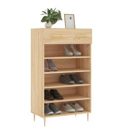 Armoire à chaussures chêne sonoma 60x35x105cm bois d'ingénierie