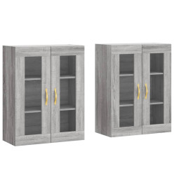 Armoires murales 2 pcs sonoma gris bois d'ingénierie