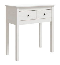 Table console Blanc 70x35x75 cm Bois massif de pin