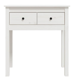 Table console Blanc 70x35x75 cm Bois massif de pin