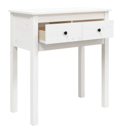 Table console Blanc 70x35x75 cm Bois massif de pin