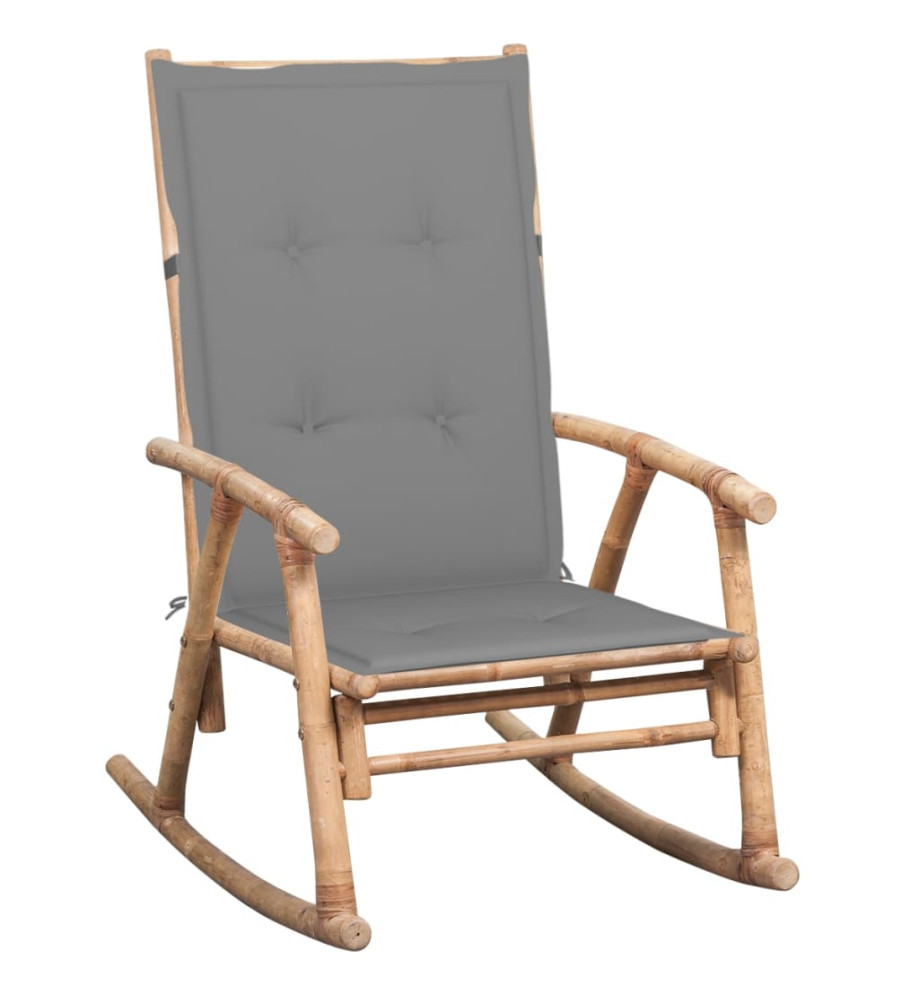 Chaise à bascule avec coussin Bambou Chaise à bascule avec coussin Bambou