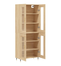 Buffet haut Chêne sonoma 69,5x34x180 cm Bois d'ingénierie