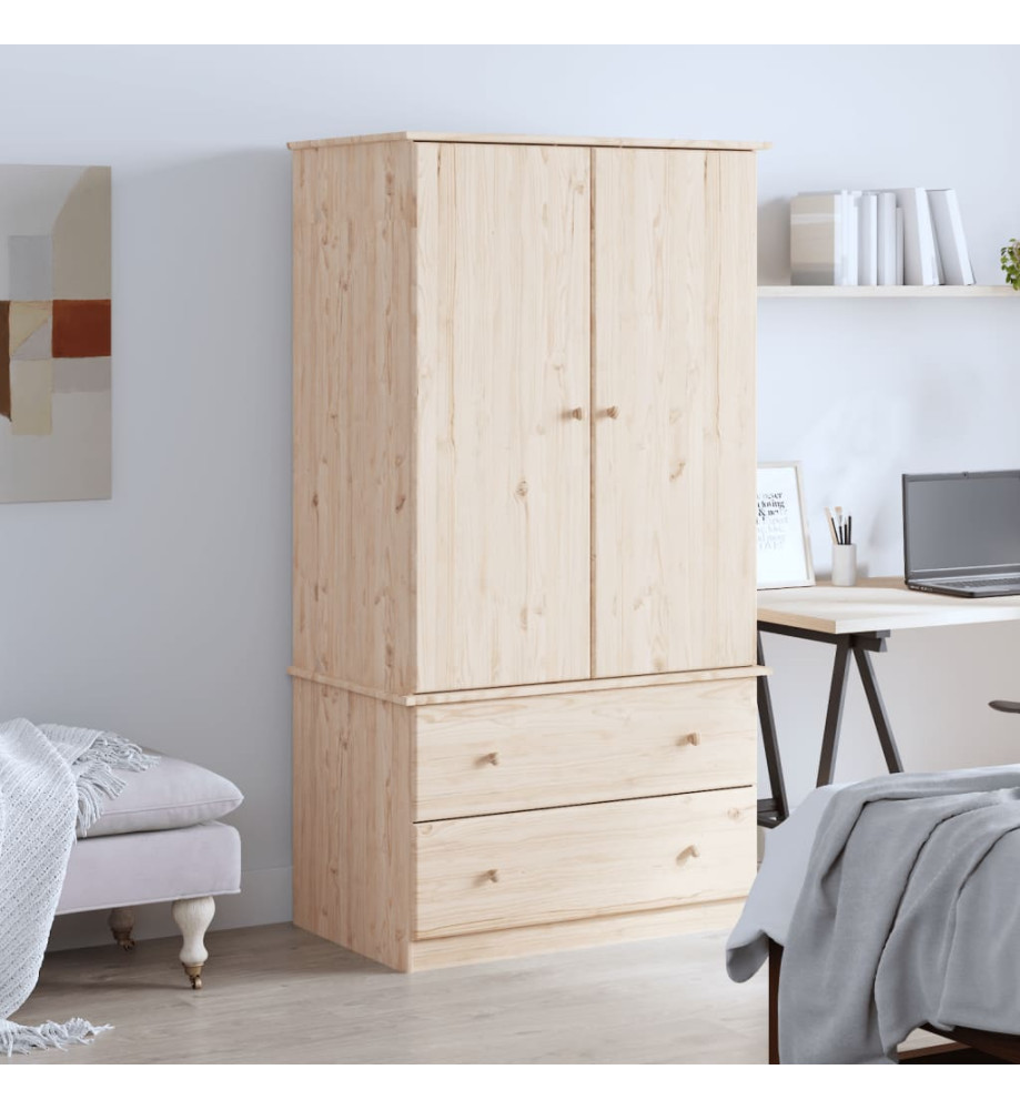 Garde-robe ALTA 90x55x170 cm bois massif de pin