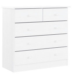 Commode ALTA blanc 77x35x73 cm bois massif de pin