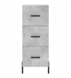 Buffet haut Gris béton 34,5x34x180 cm Bois d'ingénierie