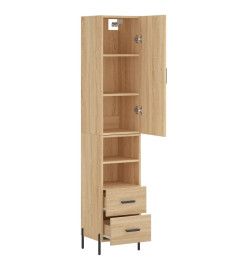 Buffet haut Chêne sonoma 34,5x34x180 cm Bois d'ingénierie