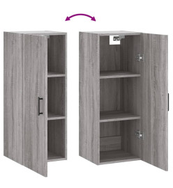 Armoire murale sonoma gris 34,5x34x90 cm