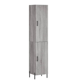 Buffet haut Sonoma gris 34,5x34x180 cm Bois d'ingénierie