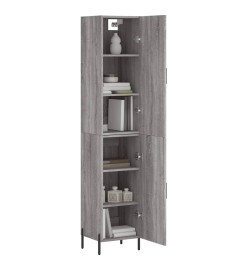 Buffet haut Sonoma gris 34,5x34x180 cm Bois d'ingénierie