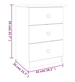 Table de chevet ALTA 41x35x55 cm bois de pin massif