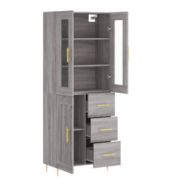 Buffet haut Sonoma gris 69,5x34x180 cm Bois d'ingénierie