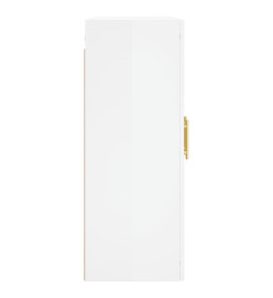 Armoire murale blanc brillant 69,5x34x90 cm