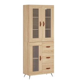 Buffet haut Chêne sonoma 69,5x34x180 cm Bois d'ingénierie