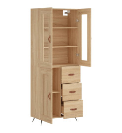 Buffet haut Chêne sonoma 69,5x34x180 cm Bois d'ingénierie