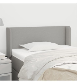 Tête de lit avec oreilles Gris clair 83x16x78/88 cm Tissu