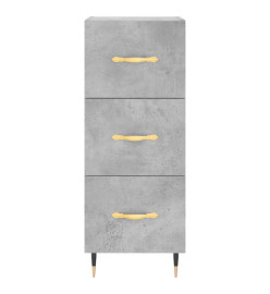 Buffet haut Gris béton 34,5x34x180 cm Bois d'ingénierie