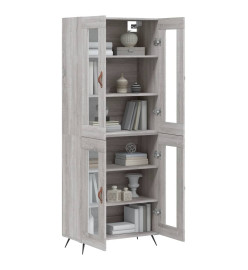 Buffet haut Sonoma gris 69,5x34x180 cm Bois d'ingénierie