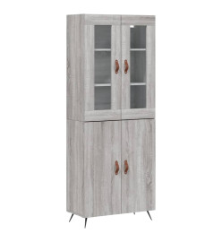 Buffet haut Sonoma gris 69,5x34x180 cm Bois d'ingénierie