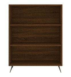 Buffet haut Chêne marron 69,5x34x180 cm Bois d'ingénierie