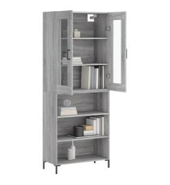 Buffet haut Sonoma gris 69,5x34x180 cm Bois d'ingénierie