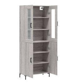 Buffet haut Sonoma gris 69,5x34x180 cm Bois d'ingénierie