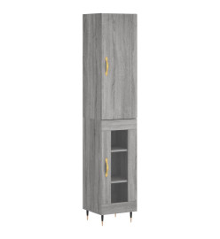 Buffet haut Sonoma gris 34,5x34x180 cm Bois d'ingénierie