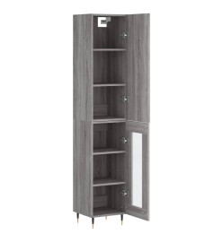 Buffet haut Sonoma gris 34,5x34x180 cm Bois d'ingénierie