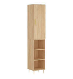 Buffet haut Chêne sonoma 34,5x34x180 cm Bois d'ingénierie