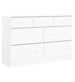 Commode ALTA blanc 112x35x73 cm bois massif de pin