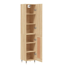 Buffet haut Chêne sonoma 34,5x34x180 cm Bois d'ingénierie